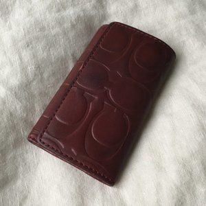 Coach Monogram Leather Key Holder / Case